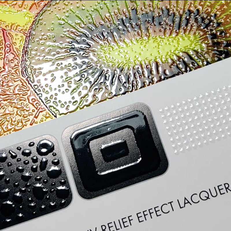 UV varnish printing effect